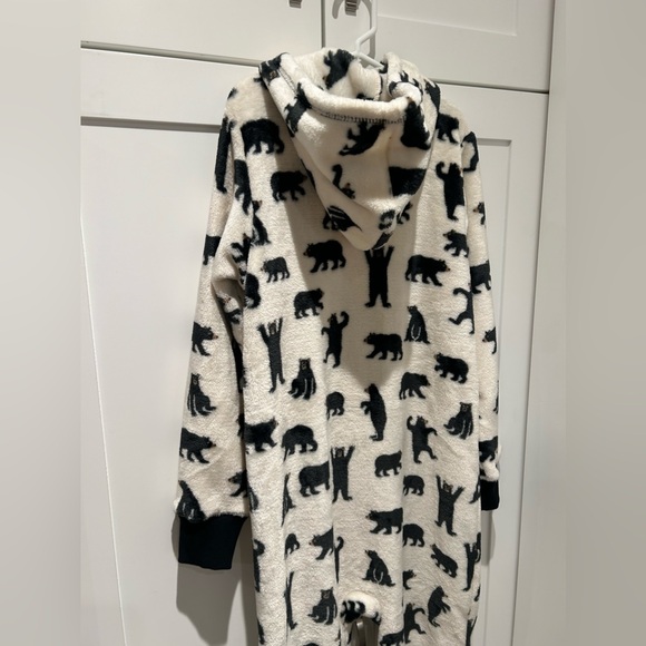 Black bears kids hooded fleece jumpsuit onesie “little blue horse” size 10 new! - Picture 2 of 7